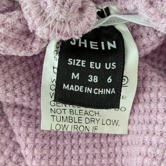 SHEIN Women's Sleeveless Waffle Knit Shirred Top Size M Dusty Purple - Picture 4 of 4